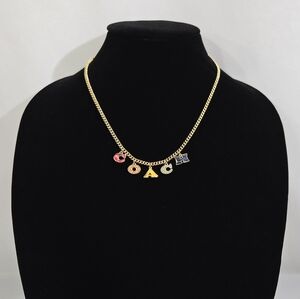 Coach Chain With Charms Necklace #948